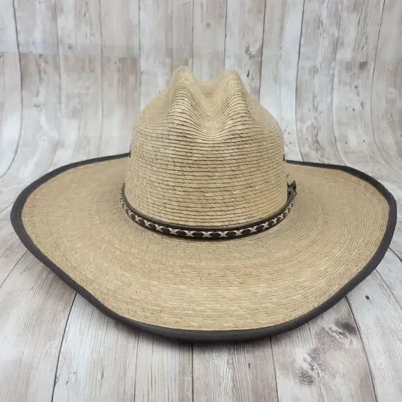 Resistol Hicktown Jason Aldean Collection Straw Cowboy Hat size Medium - Picture 2 of 8